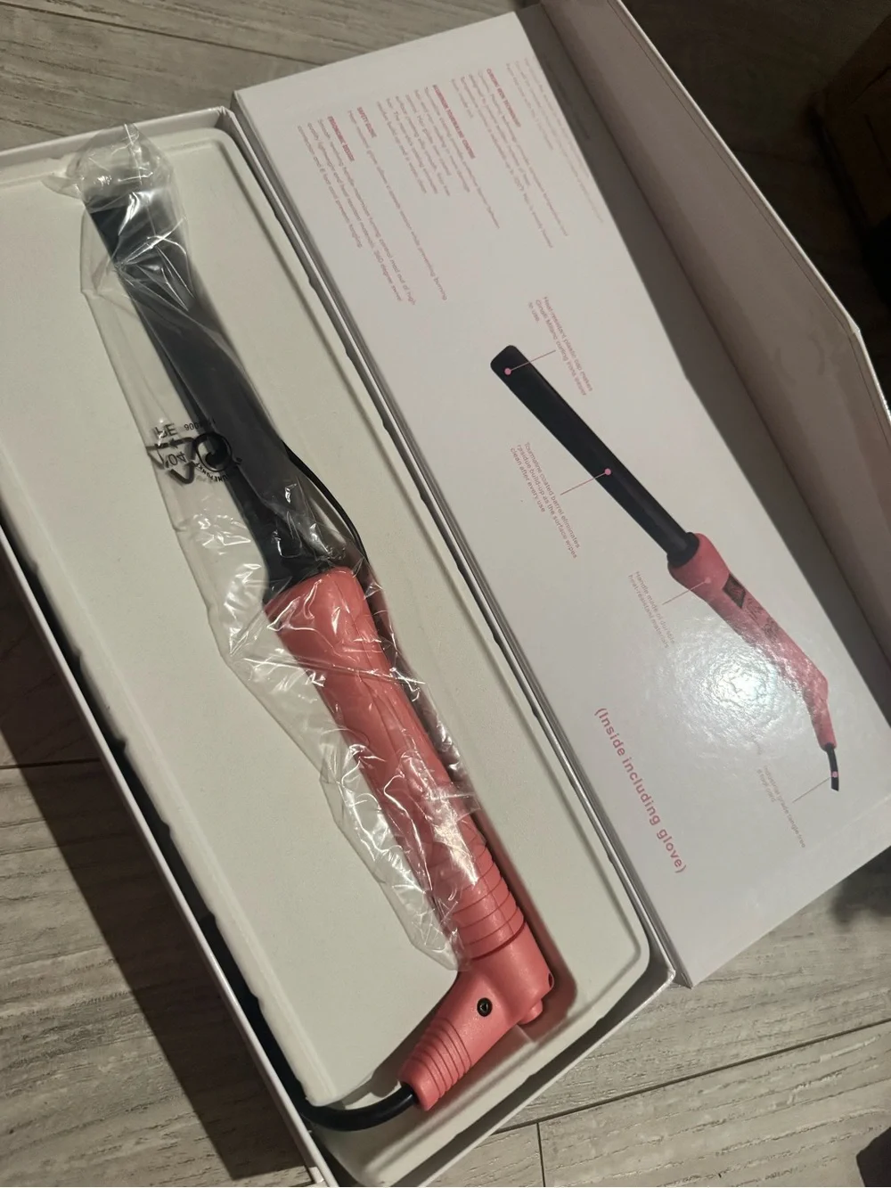 Ginalli Milano Professional Curling Wand - Pink & White